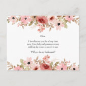 ELLE Pink Blume Elegante Bridesmaid Card Postkarte (Rückseite)