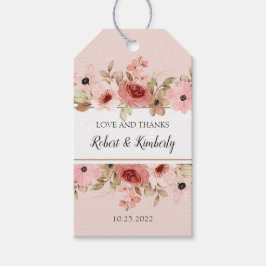 ELLE Pink Blume Elegante Hochzeit Geschenkanhänger