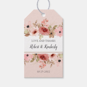 ELLE Pink Blume Elegante Hochzeit Geschenkanhänger