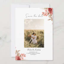 ELLE Pink Blume Elegante Hochzeit Save the Date