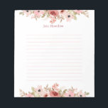 ELLE Rosa Blume Elegant Lined Notizblock<br><div class="desc">Made for you!</div>