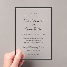 Elle Simple Modern Wedding Acryleinladungen