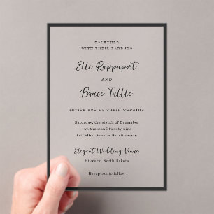Elle Simple Modern Wedding Acryleinladungen