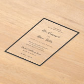 Elle Simple Modern Wedding Acryleinladungen (Ablage )