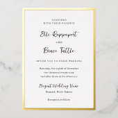 Elle Simple Modern Wedding Folieneinladung (Vorderseite)