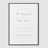 Elle Simple Modern Wedding Pergament Einladungen (Vorderseite)