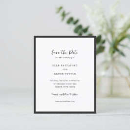 Elle Simple Modern Wedding rettet das Datum