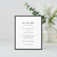 Elle Simple Modern Wedding rettet das Datum