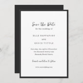 Elle Simple Modern Wedding Save The Date (Vorne/Hinten)