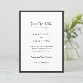 Elle Simple Modern Wedding Save The Date