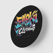 Elleki Clothing Runde Wanduhr (Winkel)