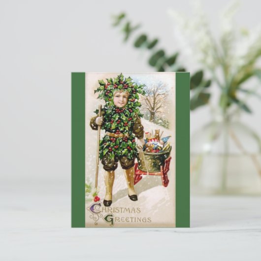 Ellen Clapsaddle: Heiliger Junge mit Spielzeug Postkarte (Stehend Vorderseite)