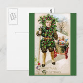 Ellen Clapsaddle: Holly Boy mit Spielzeug Postkarte (Vorne/Hinten)