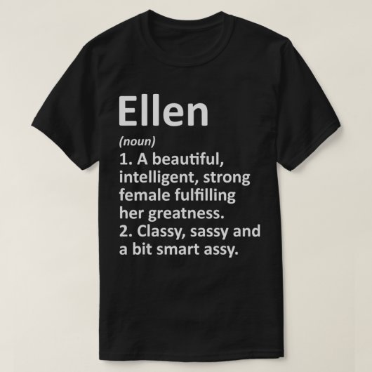 ELLEN Definition Personalisiert Name Funny Christm T-Shirt (Design vorne)