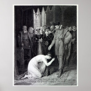 Ellen Douglas, das den Ring zeigt Poster