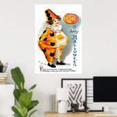 Ellen H. Clapsaddle: Halloween Harlequin Poster (Heimbüro)