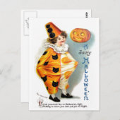 Ellen H. Clapsaddle: Halloween Harlequin Postkarte (Vorne/Hinten)