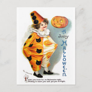 Ellen H. Clapsaddle: Halloween Harlequin Postkarte