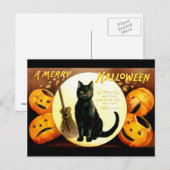 Ellen H. Clapsaddle: Halloween-Katze Postkarte (Vorne/Hinten)
