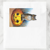 Ellen H. Clapsaddle: Halloween Owl Rechteckiger Aufkleber (Tasche)