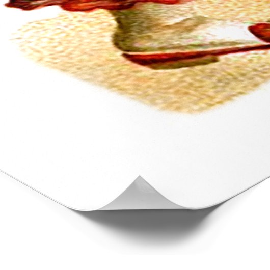 Ellen H. Clapsaddle: Harlequin mit Herz Poster (Ecke)