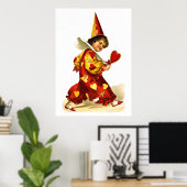 Ellen H. Clapsaddle: Harlequin mit Herz Poster (Heimbüro)