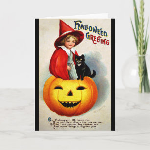 Ellen H. Clapsaddle: Hexe im Jack O'Lantern Karte