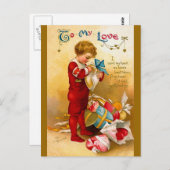 Ellen H. Clapsaddle: Ich sende mein Herz Postkarte (Vorne/Hinten)