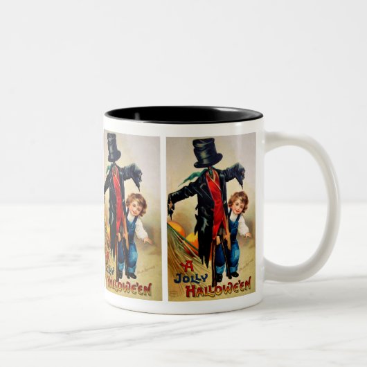 Ellen H. Clapsaddle: Junge mit Vogelscheuche Zweifarbige Tasse (Rechts)