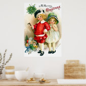 Ellen H. Clapsaddle: Junge und Mädchen mit Spielze Poster (Küche)