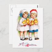 Ellen H. Clapsaddle: Kinder mit Ducklings Postkarte (Vorne/Hinten)