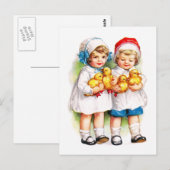Ellen H. Clapsaddle: Kinder mit Entlein Postkarte (Vorne/Hinten)