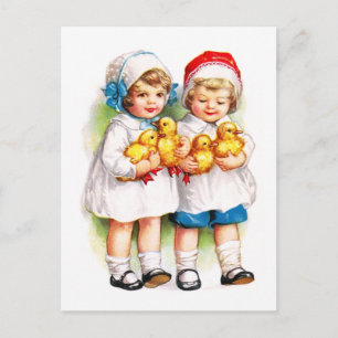 Ellen H. Clapsaddle: Kinder mit Entlein Postkarte