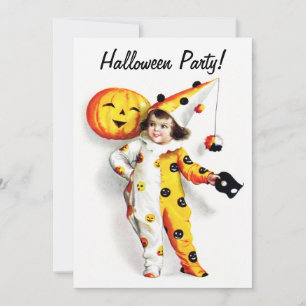 Ellen H. Clapsaddle: Kleiner Halloween-Harlekin Einladung