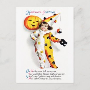 Ellen H. Clapsaddle: Kleiner Halloween-Harlekin Postkarte