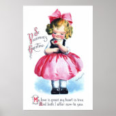 Ellen H. Clapsaddle: Mädchen mit Herz Poster (Vorne)