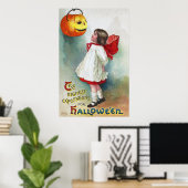 Ellen H. Clapsaddle: Mädchen mit Jack O'Lantern Poster (Heimbüro)