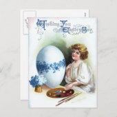Ellen H. Clapsaddle: Ostereier 3 Feiertagspostkarte (Vorne/Hinten)