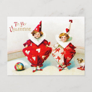 Ellen H. Clapsaddle Pierrot-Kinder Valentinstag Feiertagspostkarte