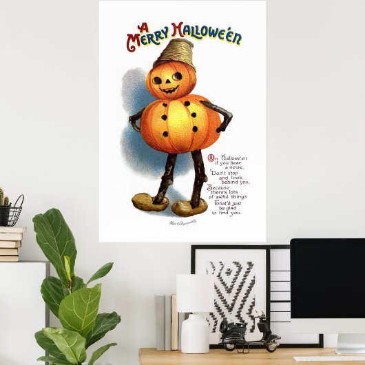 Ellen H. Clapsaddle: Pumpkin Boy Poster (Heimbüro)