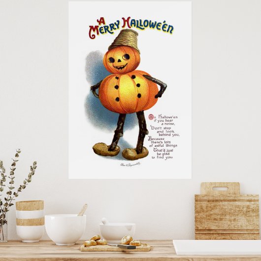 Ellen H. Clapsaddle: Pumpkin Boy Poster (Küche)