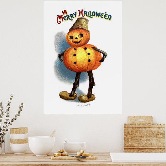 Ellen H. Clapsaddle: Pumpkin Boy Poster (Küche)