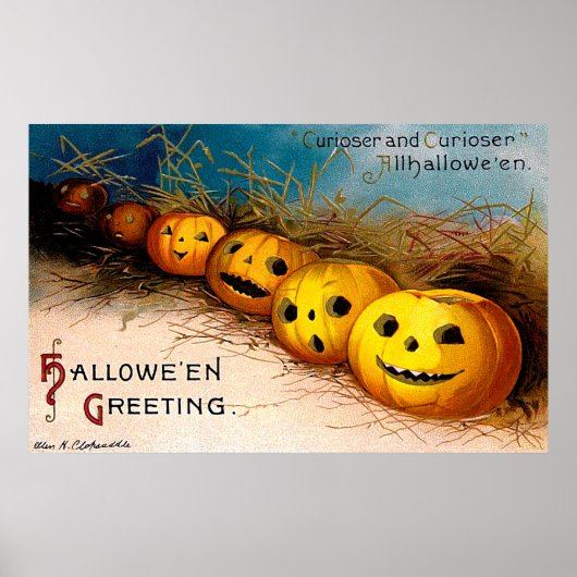 Ellen H. Clapsaddle: Pumpkin Row Poster (Vorne)