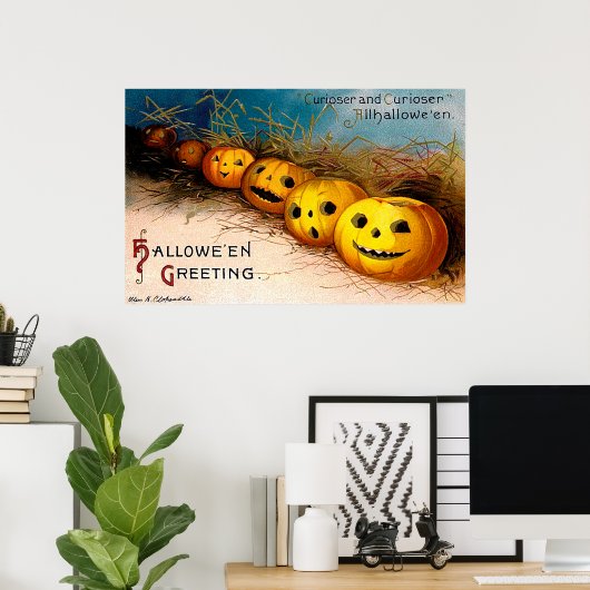 Ellen H. Clapsaddle: Pumpkin Row Poster (Heimbüro)