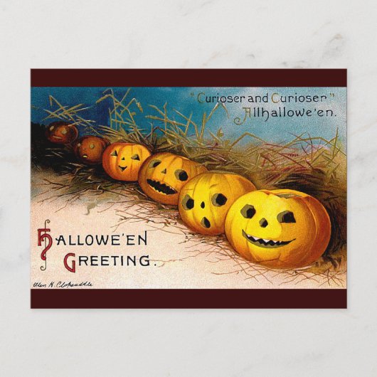 Ellen H. Clapsaddle: Pumpkin Row Postkarte (Vorderseite)