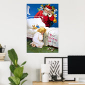 Ellen H. Clapsaddle: Santa anhören Poster (Heimbüro)