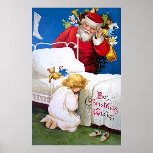 Ellen H. Clapsaddle: Santa anhören Poster (Vorne)