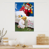 Ellen H. Clapsaddle: Santa anhören Poster (Küche)