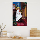 Ellen H. Clapsaddle: Santa Looking through Window Poster (Küche)