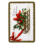 Ellen H. Clapsaddle: Schlitten mit Holly Magnet (Vertikal)